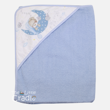 Long Bath Towel - Teddy Bear Print