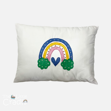 Signature Pillow - White Rainbow