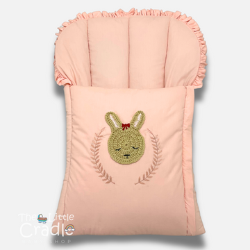Classic Nest- Crochet Peach Bunny