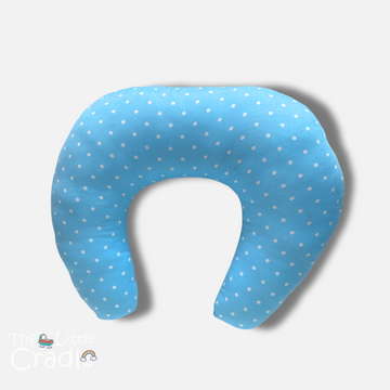 Nursing Pillow - Birght Blue Polka Dots