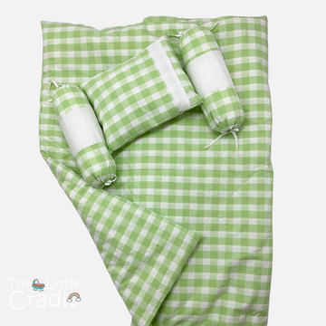 Green Checks with Pillow Set