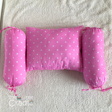 Pillow Set - Pink Polka Dots