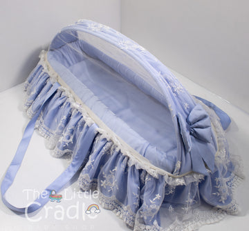 Silk Carry Cot- Blue