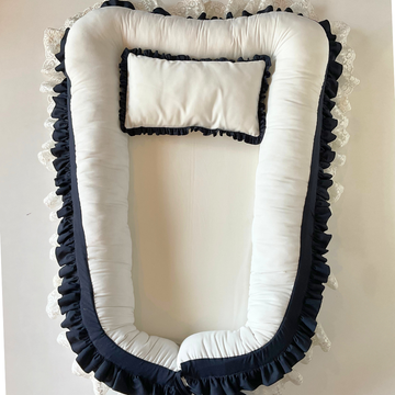 Cocoon- Navy Blue & Offwhite
