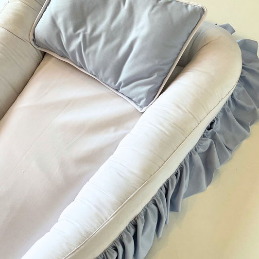 Cocoon- Light Blue & Offwhite