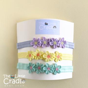 Baby Flower Headbands - F-02 Pack of 3