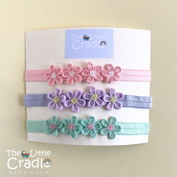Baby Flower Headbands - F-05 Pack of 3
