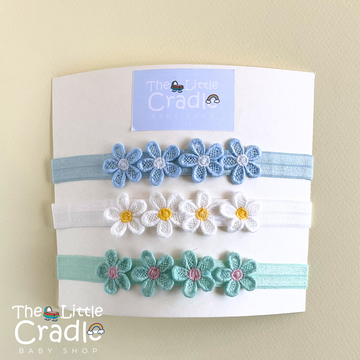 Baby Flower Headbands - F-10 Pack of 3