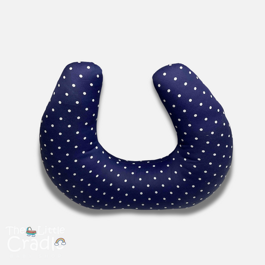 Nursing Pillow - Blue Polka Dots