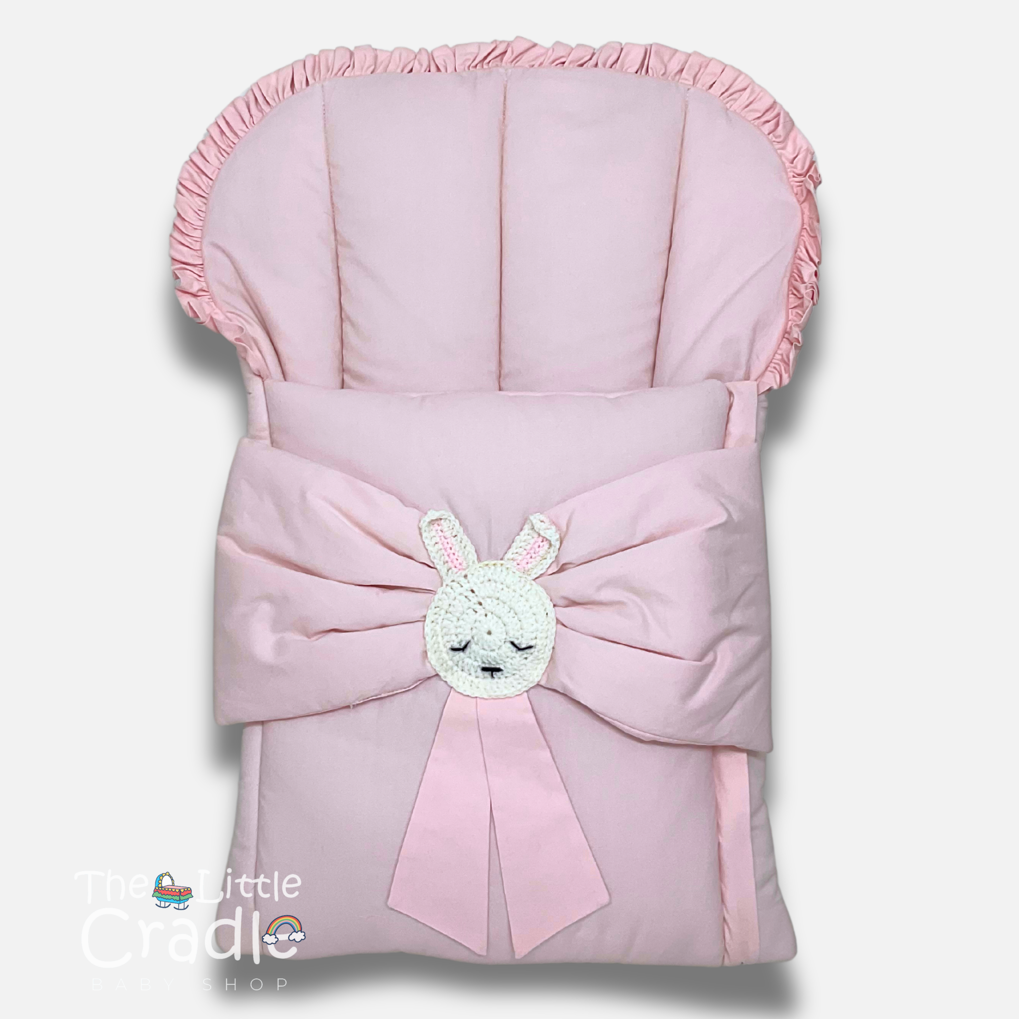 Classic Nest- Crochet Pink Bunny Bow