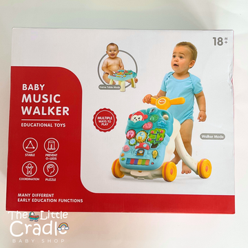 Baby Music Walker – 2-in-1 Educational Push Walker & Activity Table