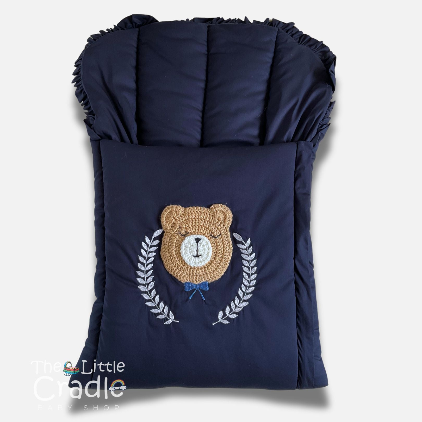 Classic Nest- Crochet Navy Blue Bear