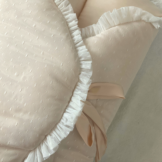 Aqiqah - Peach Dots Silk