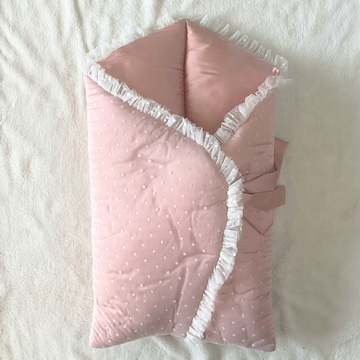 Aqiqah - Mid Pink Small Polka Dots Silk