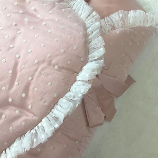 Aqiqah - Mid Pink Small Polka Dots Silk