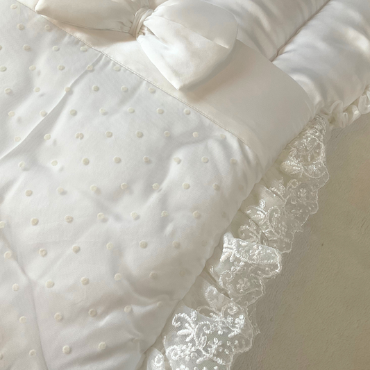 Venetian - White Silk Dots