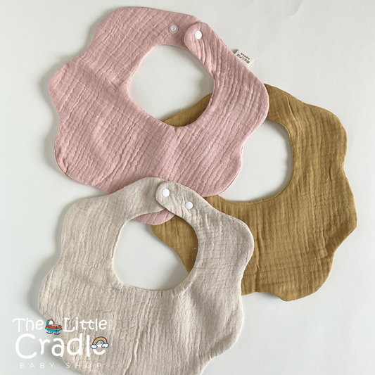 Flower Petal Baby Bibs - B40 Pack of 3