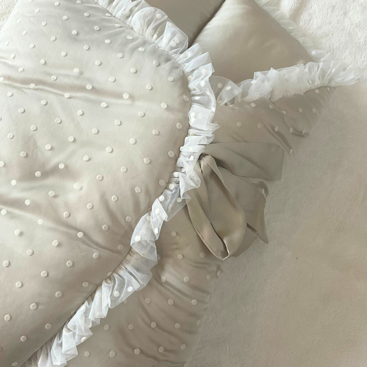 Aqiqah - Greyish Beige Polka Dots