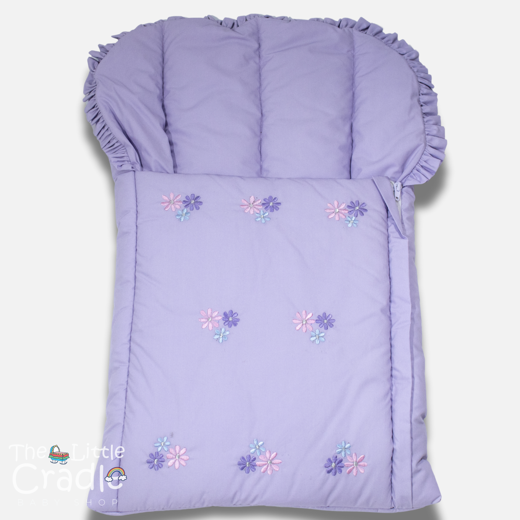 Classic Nest- Embroidered Flowers-Lilac