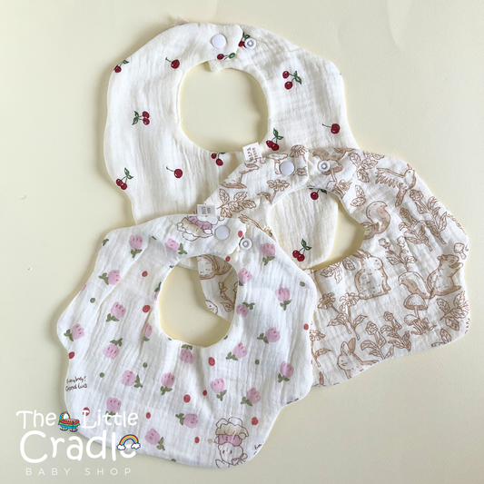 Muslin Soft Cotton Bibs - B37 Pack of 3