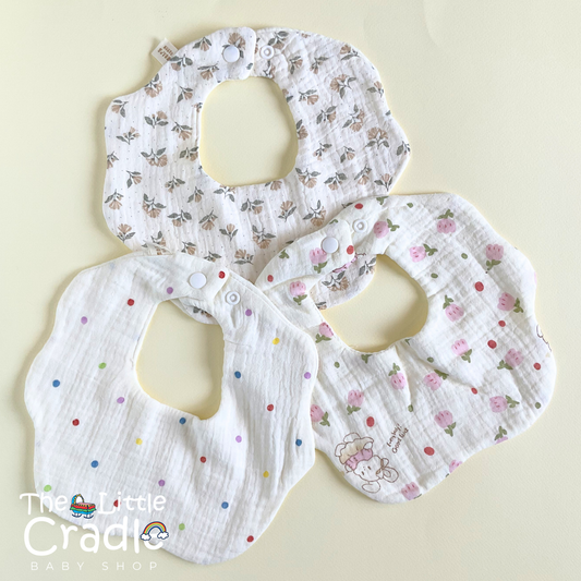 Muslin Soft Cotton Bibs - B38 Pack of 3