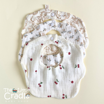 Muslin Soft Cotton Bibs - B37 Pack of 3
