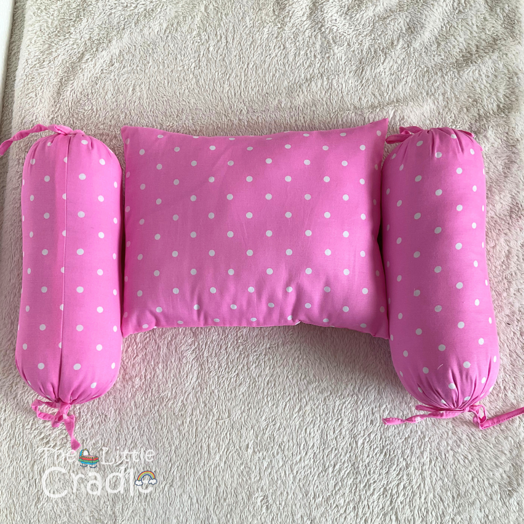 Pillow Set - Pink Polka Dots
