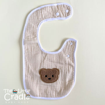 Muslin Teddy Cotton Bibs - B33