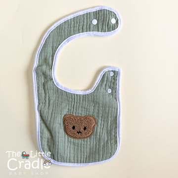 Muslin Teddy Cotton Bibs - B35
