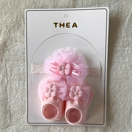 Headband & Socks Set - Pink