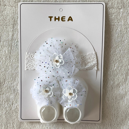 Headband & Socks Set - White