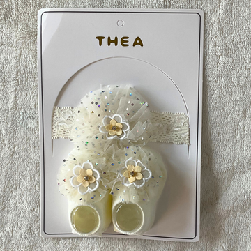 Headband & Socks Set - Cream