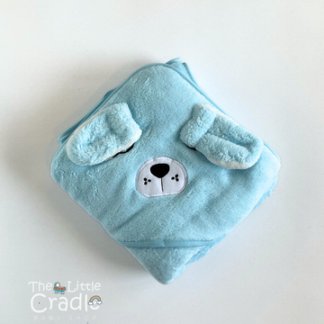 Hooded Bath Towel - Blue Bear