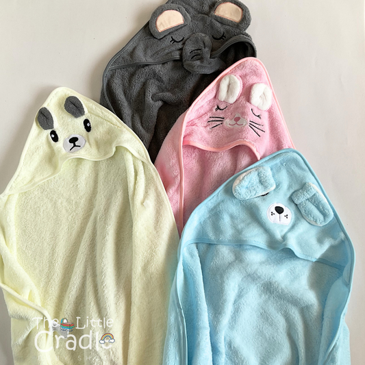 Hooded Bath Towel - Light Yellow Bear