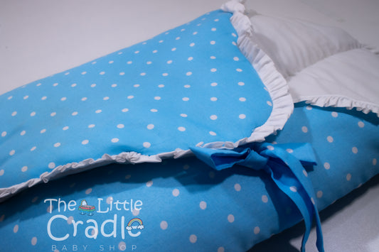 Classic Nest- Bright Blue Polka Dots