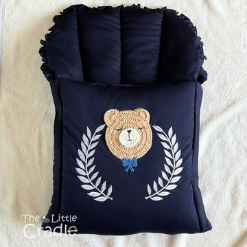 Classic Nest- Crochet Navy Blue Bear
