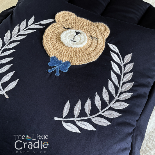Classic Nest- Crochet Navy Blue Bear