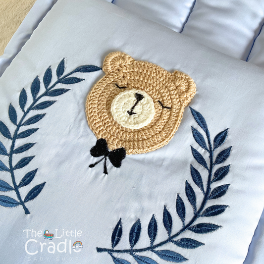 Classic Nest- Crochet Blue Bear