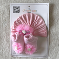 Turban Cap & Socks Set - Pink