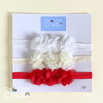 Solid Flower Headbands - SF-08 Pack of 3