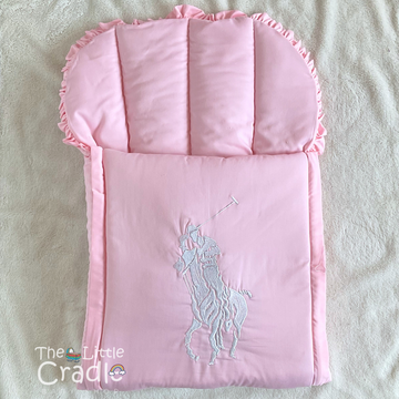 Classic Nest- Pink Polo (White Embroidery)