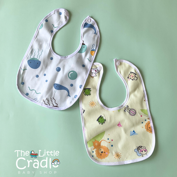 Cartoon Bibs-Pack of 2 B09