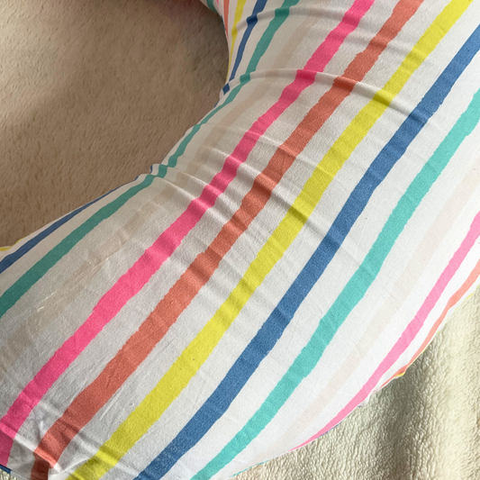 Nursing Pillow - Multi Color Stripes