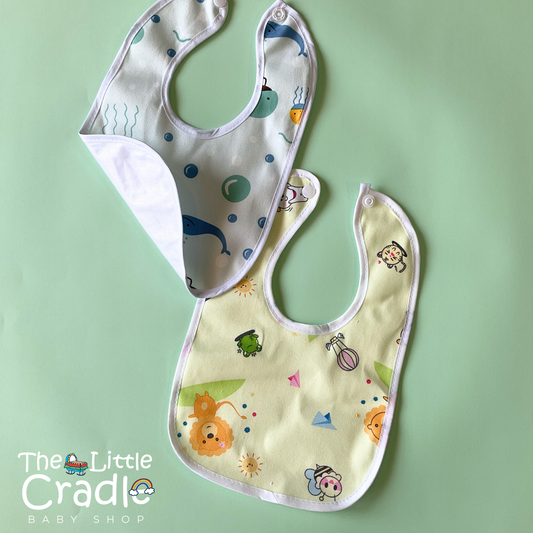 Cartoon Bibs-Pack of 2 B09