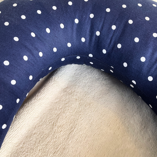 Nursing Pillow - Blue Polka Dots