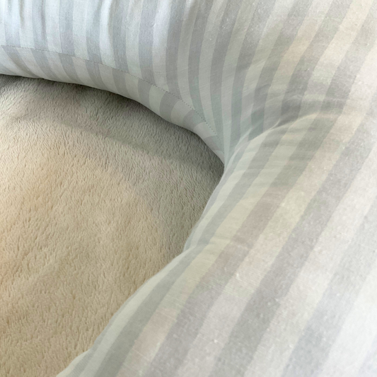 Nursing Pillow - Light Grey Stripes