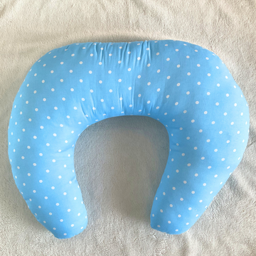 Nursing Pillow - Bright Blue Polka Dots