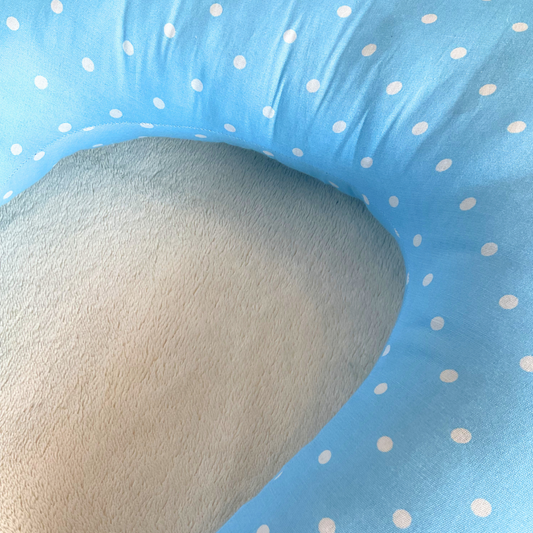 Nursing Pillow - Bright Blue Polka Dots
