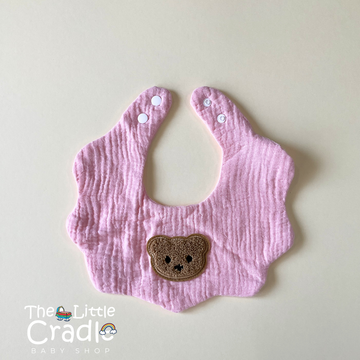 Teddy Muslin Cotton Bibs - B23