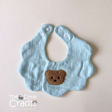 Teddy Muslin Cotton Bibs - B24